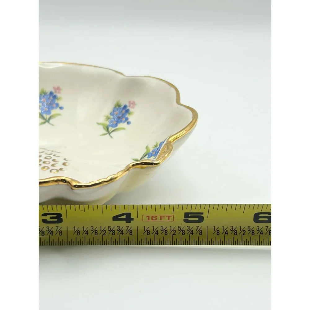 Vintage Holley Ross Distinguished 22K Gold China Trinket Dish 